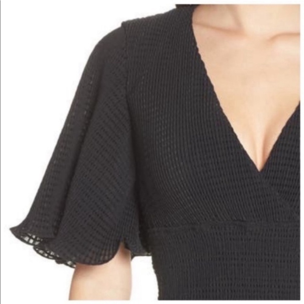 Revolve Keepsake Black Textured Ruffle Mini Dress - Picture 2 of 12